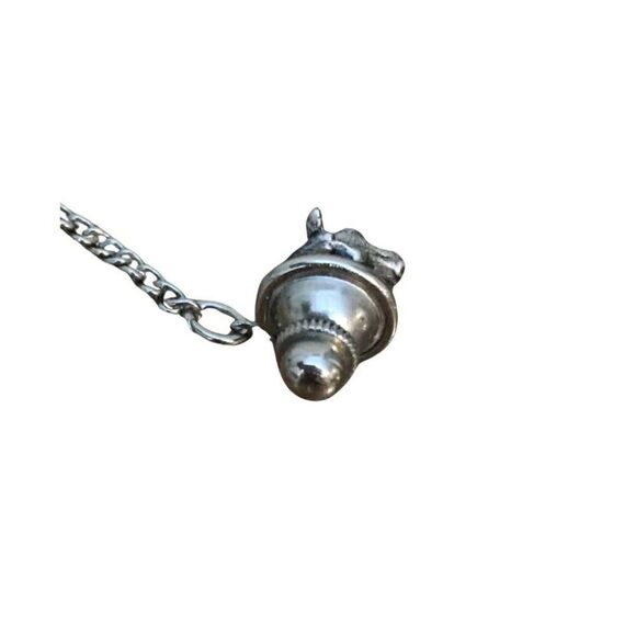 Sterling Silver Horse Head Tie Tack Chain, Western Style - 1/2" x 1/2 - Picture 2 of 2